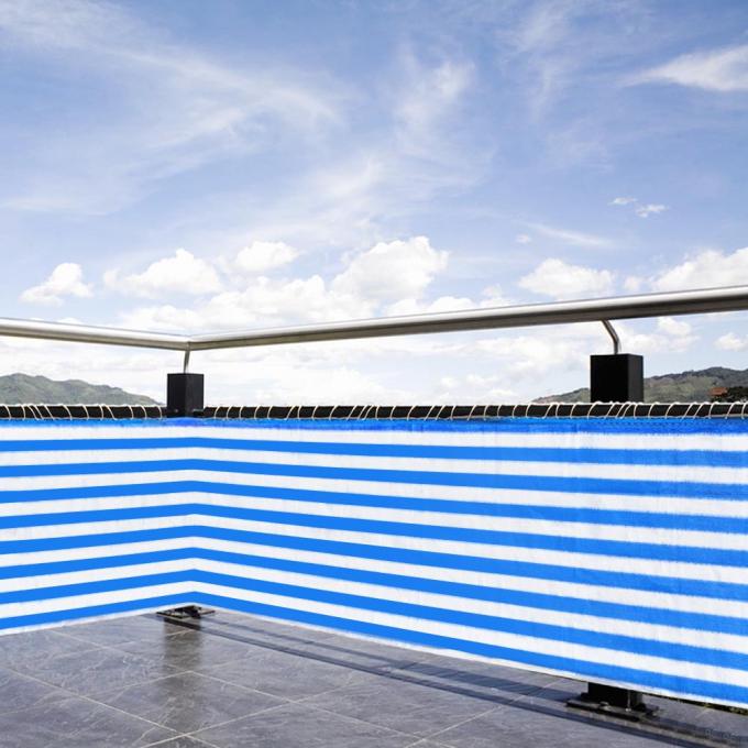 Μπλε/άσπρο HDPE διχτυού ασφαλείας 100% μπαλκονιών υλικό το UV σταθεροποιητή που ιδρύεται με